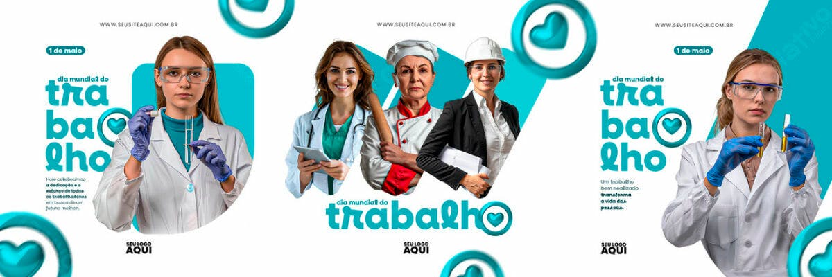 Banner Dia do Trabalho PSD Editável