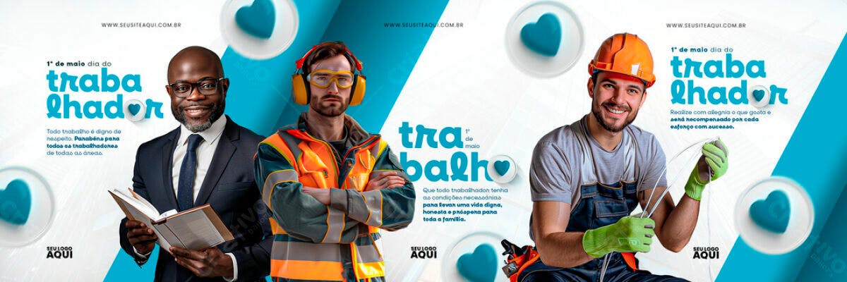 Banner Dia do Trabalhador PSD Editável