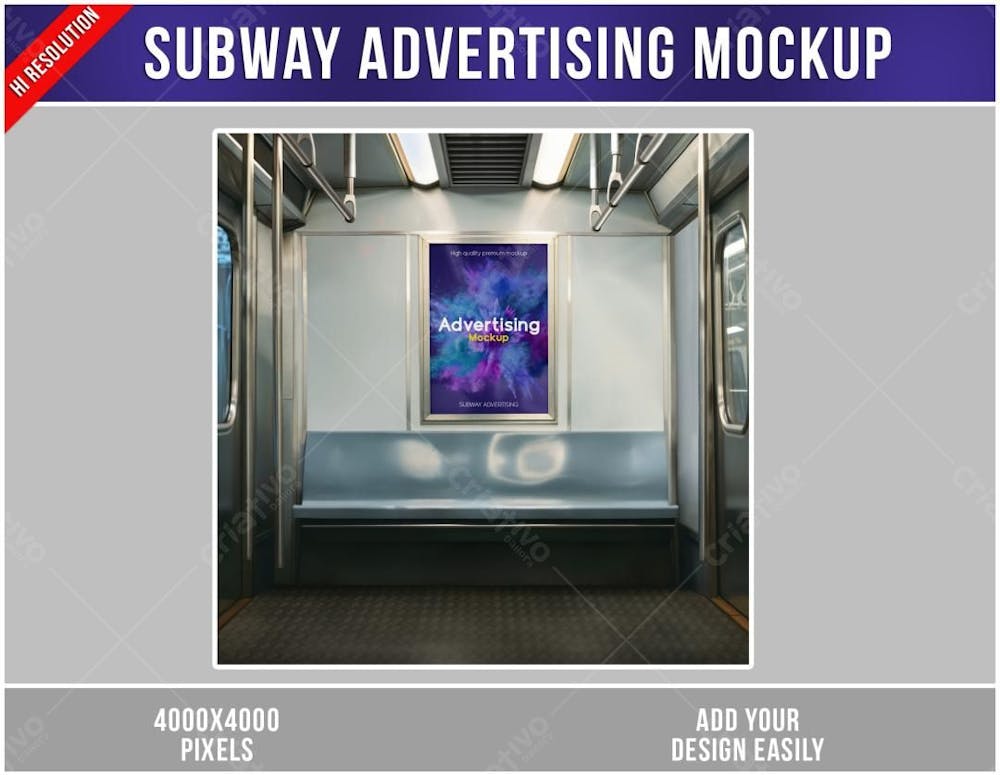 Publicidade Em Metrô Mockup