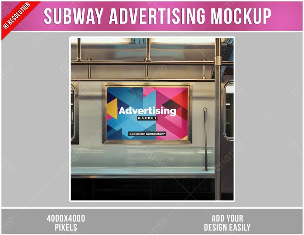 Publicidade De Metrô Mockup