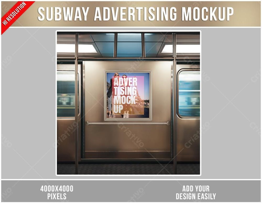 Publicidade Metrô Mockup