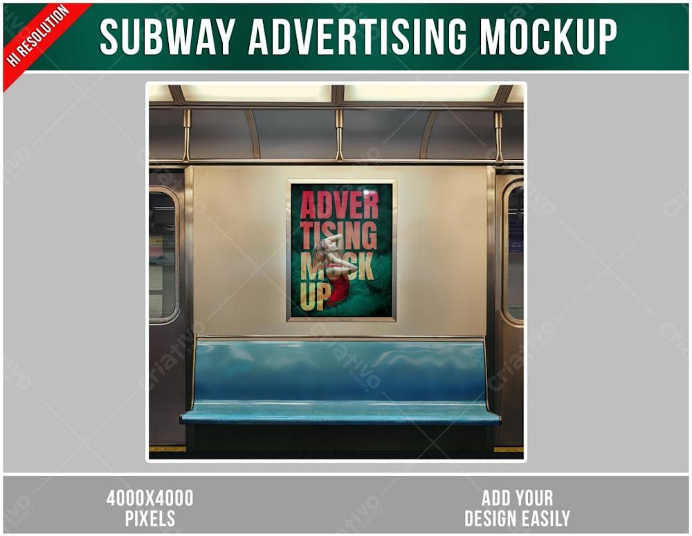 Publicidade Metrô Mockup