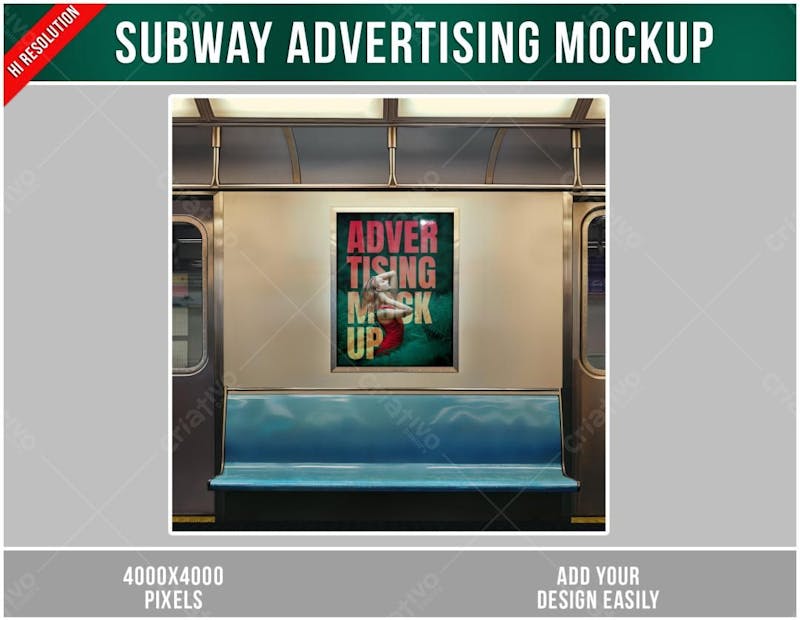 Publicidade metrô mockup