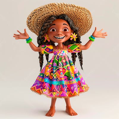 Garota Usando Roupa De Festa Junina 101
