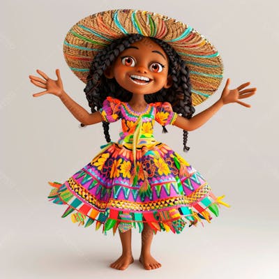 Garota Usando Roupa De Festa Junina 103