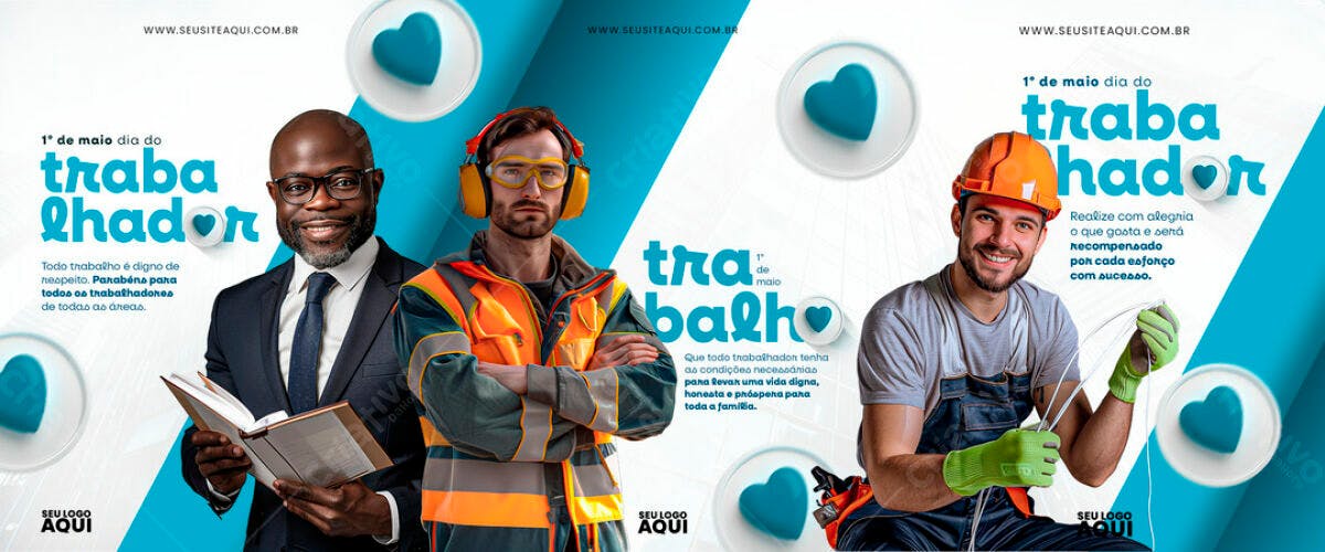 Banner Dia do Trabalhador PSD Editável