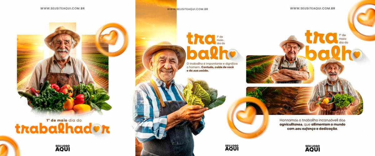 Flyer Dia do Trabalhador PSD Editável