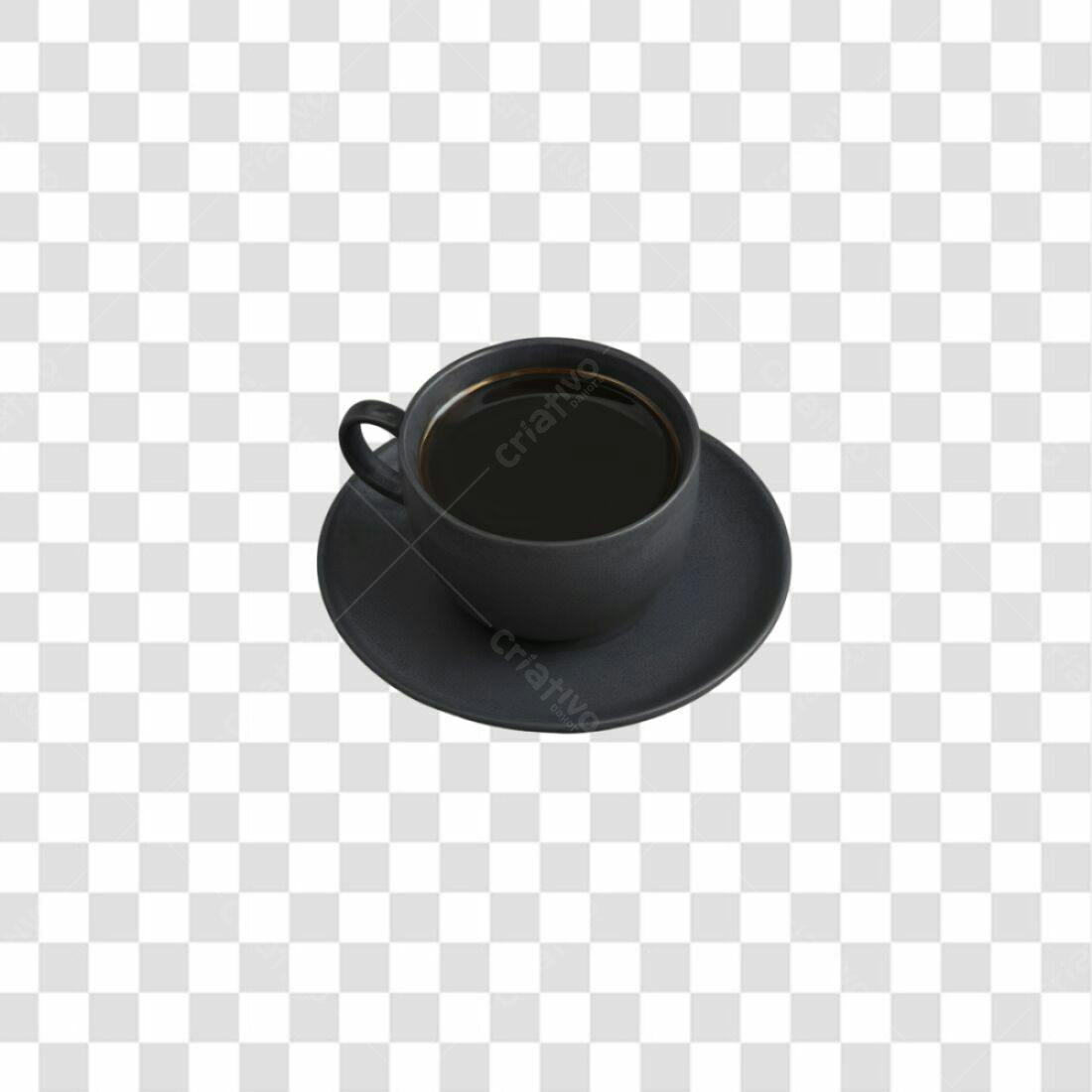 Icone Café Preto PNG com fundo transparente