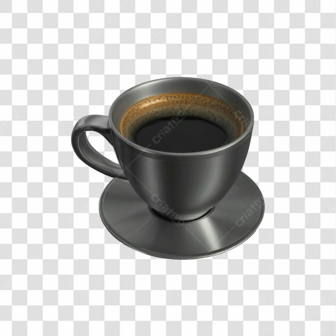 Icone Café Preto PNG com fundo transparente