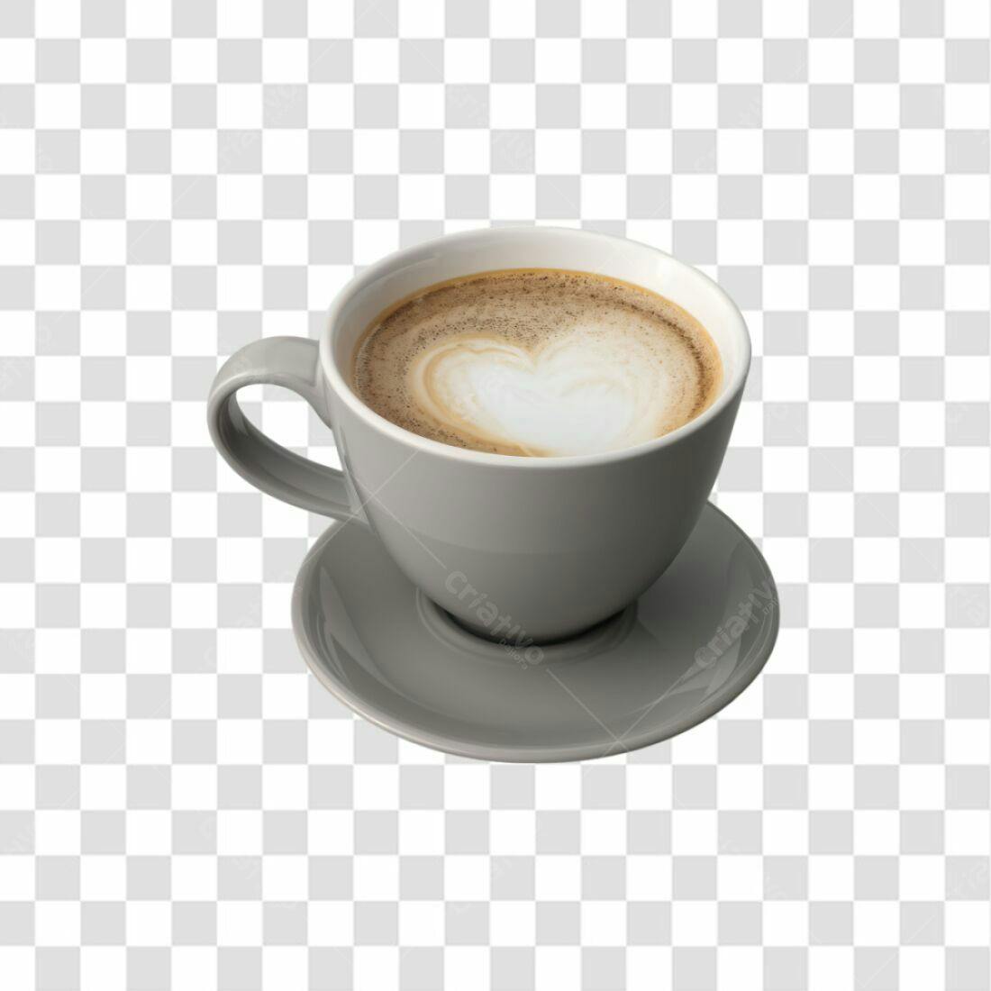 Icone Café com Arte na Espuma PNG com fundo transparente