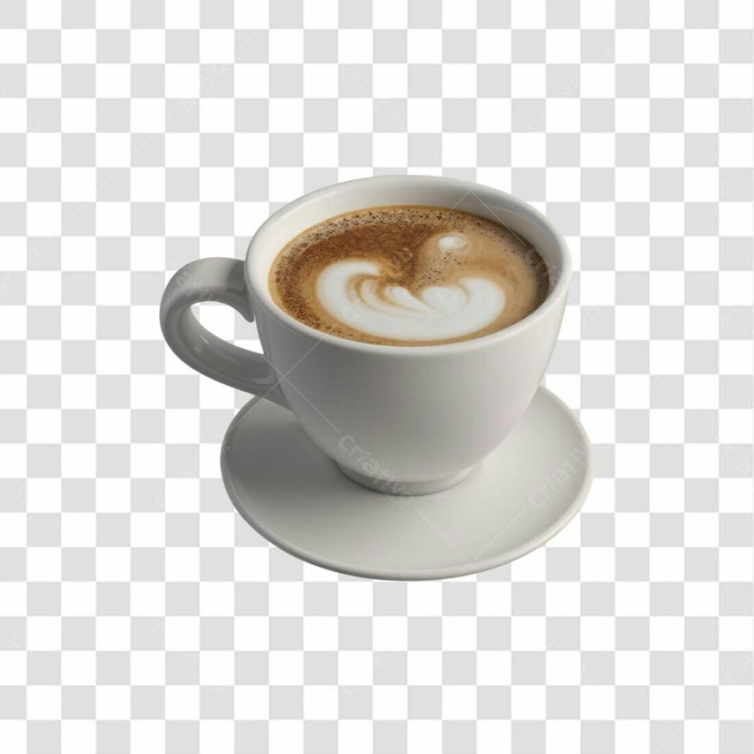 Icone Café com Arte na Espuma PNG com fundo transparente