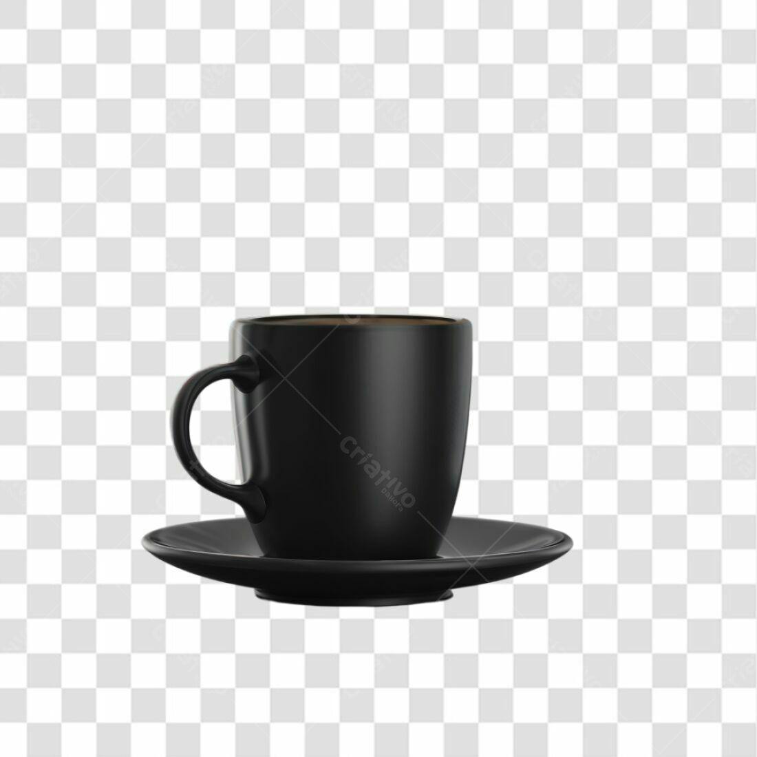 Icone Café Preto PNG com fundo transparente