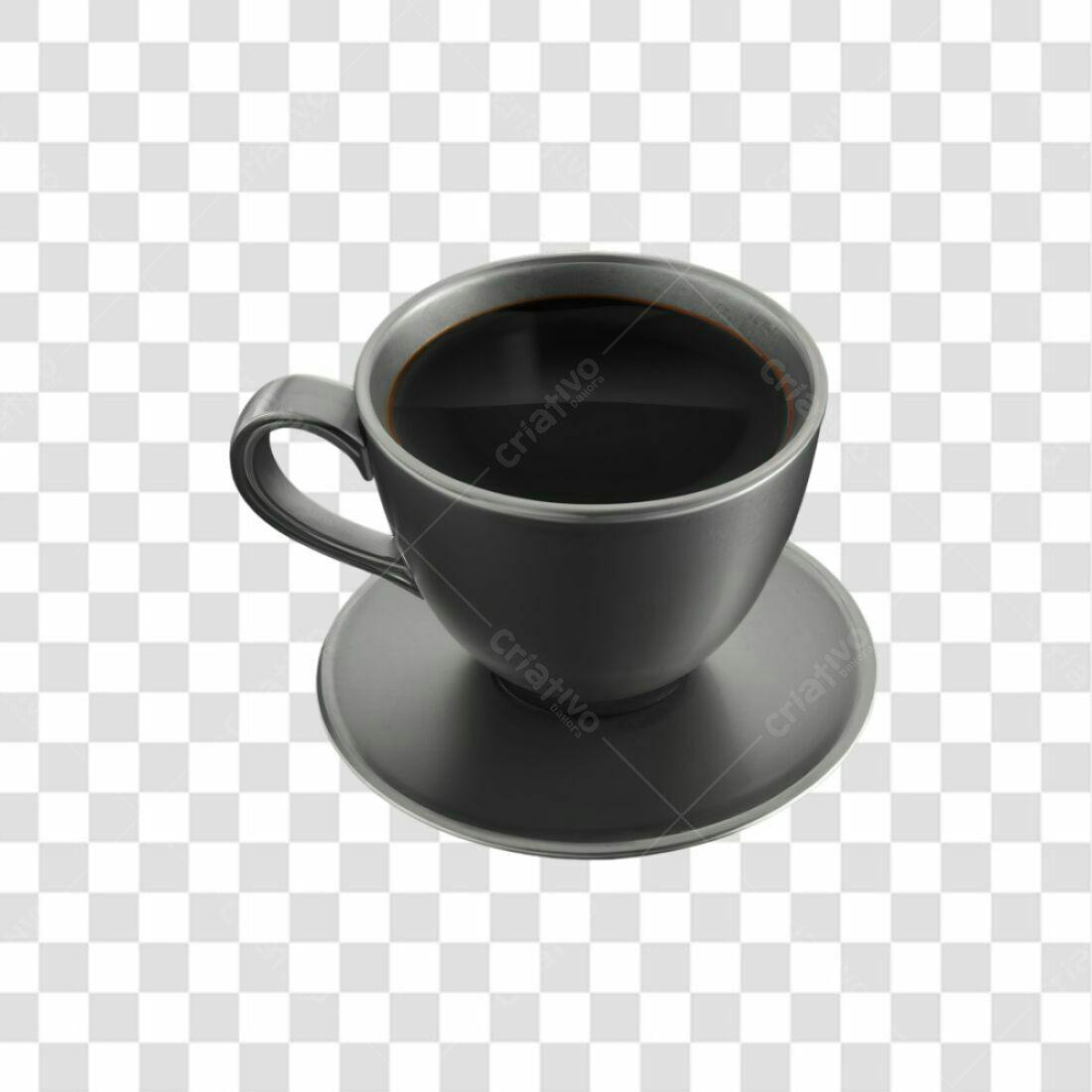 Icone Café Preto PNG com fundo transparente