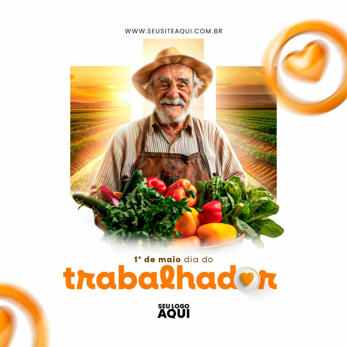 Postagem Dia do Trabalhador PSD Editável