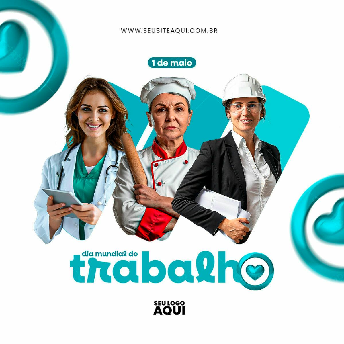 Flyer Dia do Trabalho PSD Editável