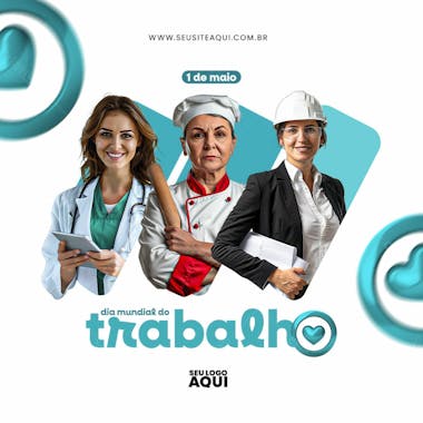 Dia do trabalhador psd editável