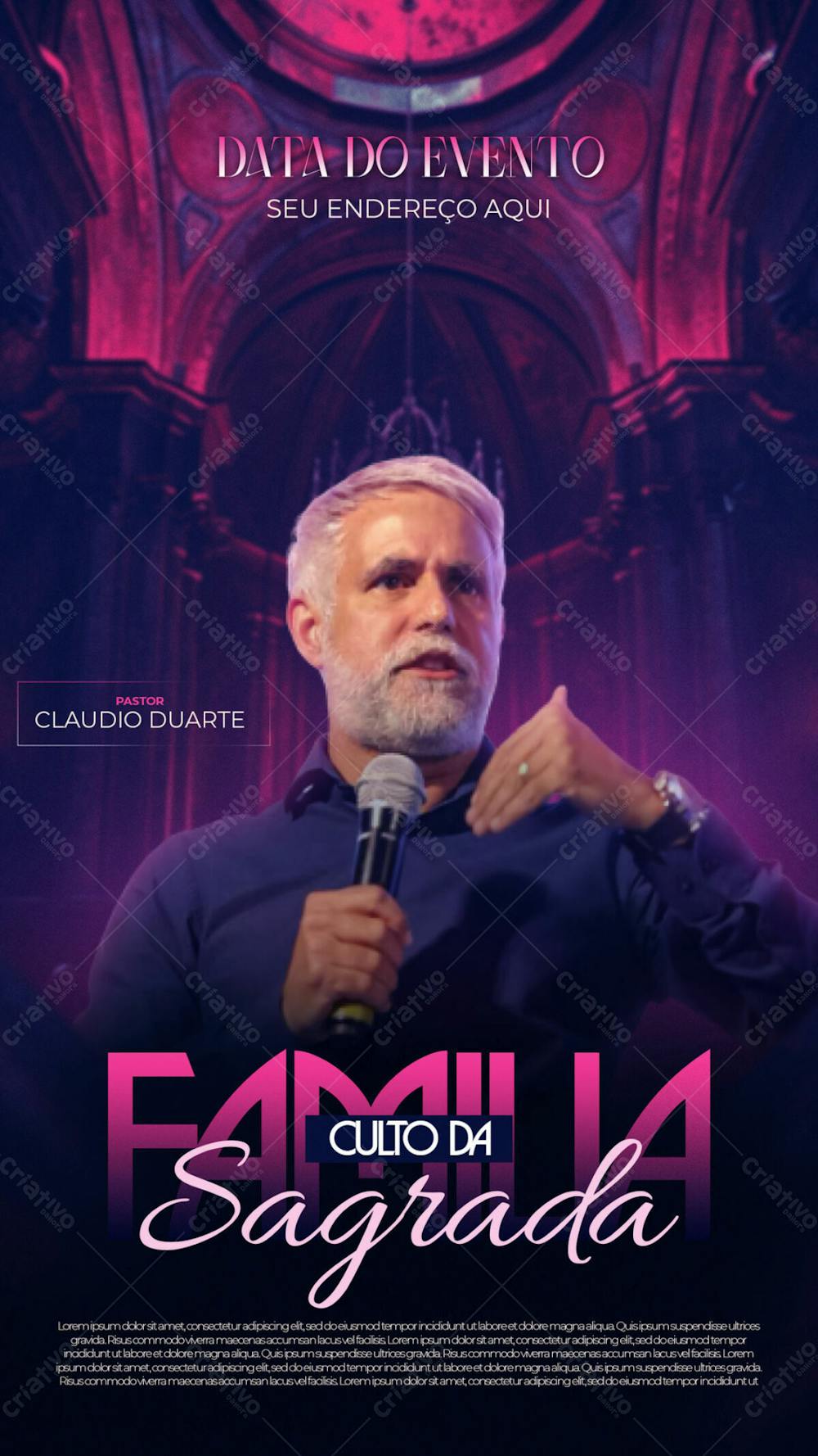 Flyer Culto Da Familia Sagrada Story