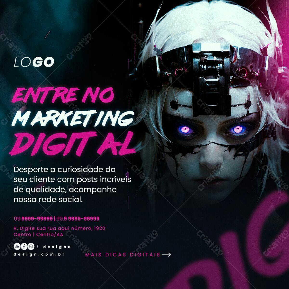Post para Marketing Digital PSD Editável