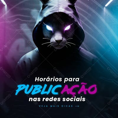 Horários Para Publicação Social Media Post Instagram