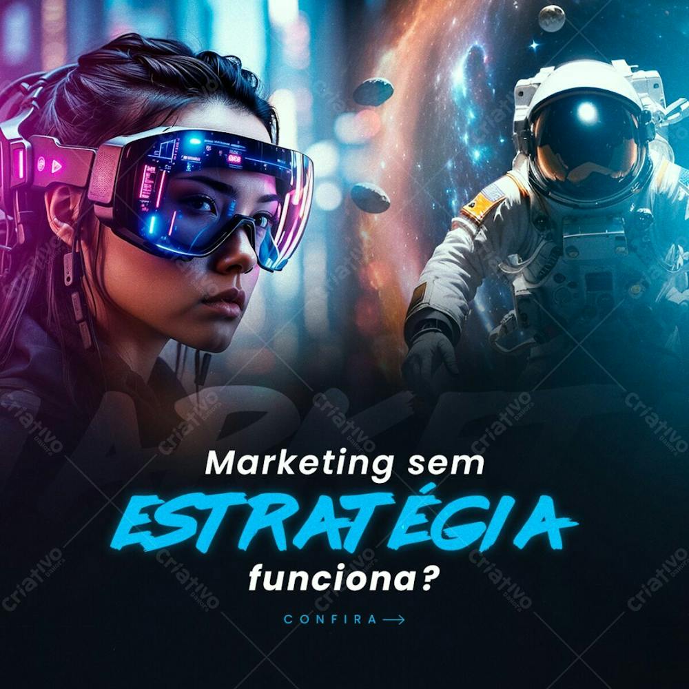 Merketing Sem Estratégia Funciona Social Media Post Instagram