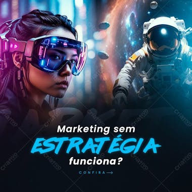 Merketing sem estratégia funciona social media post instagram