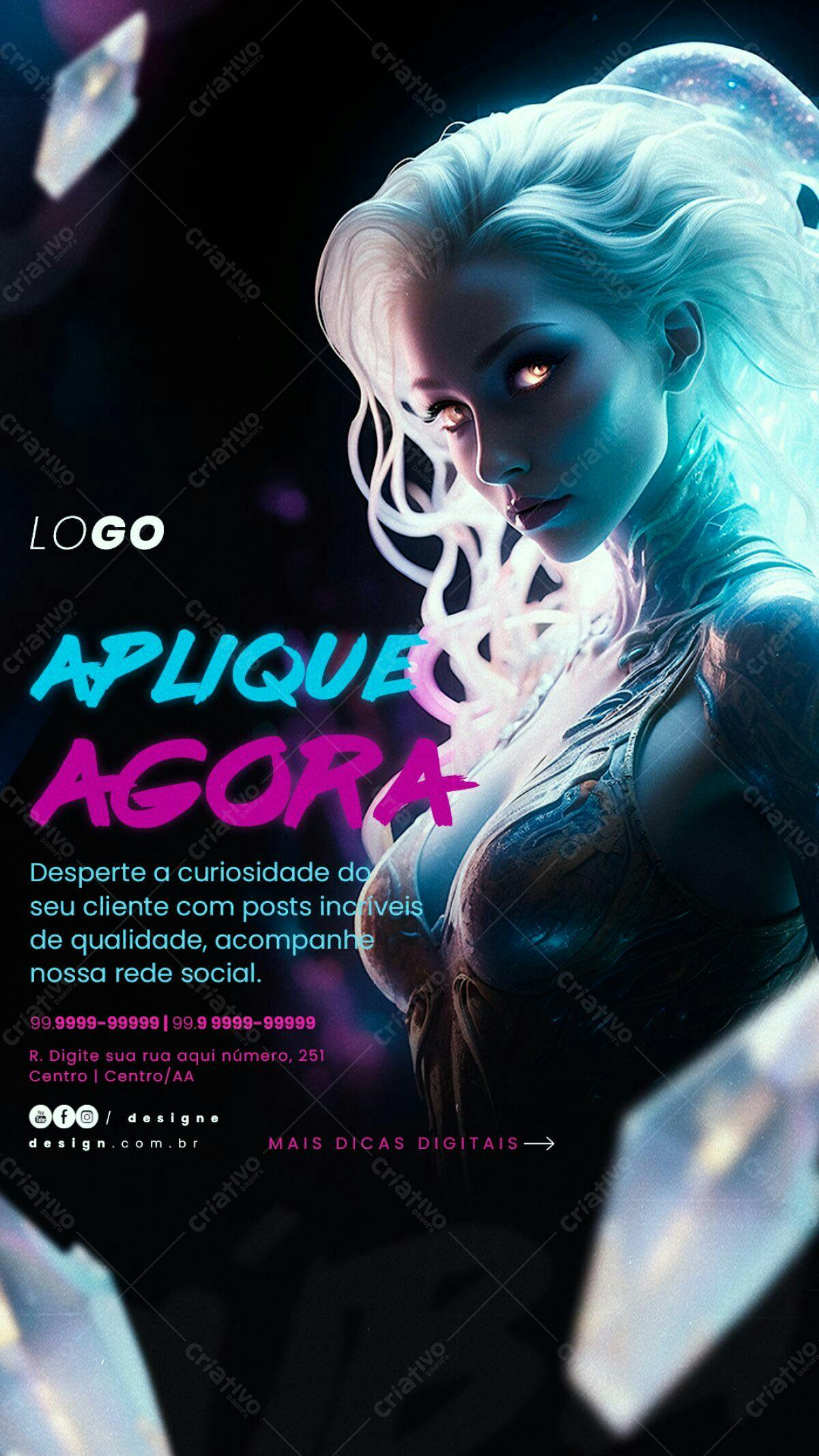 Flyer Cyberpunk PSD Editável