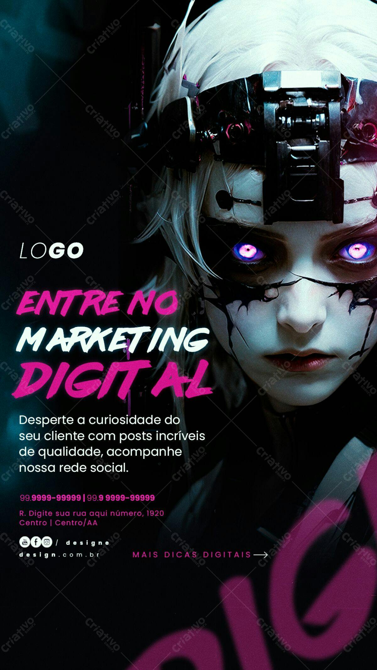 Post para Marketing Digital PSD Editável