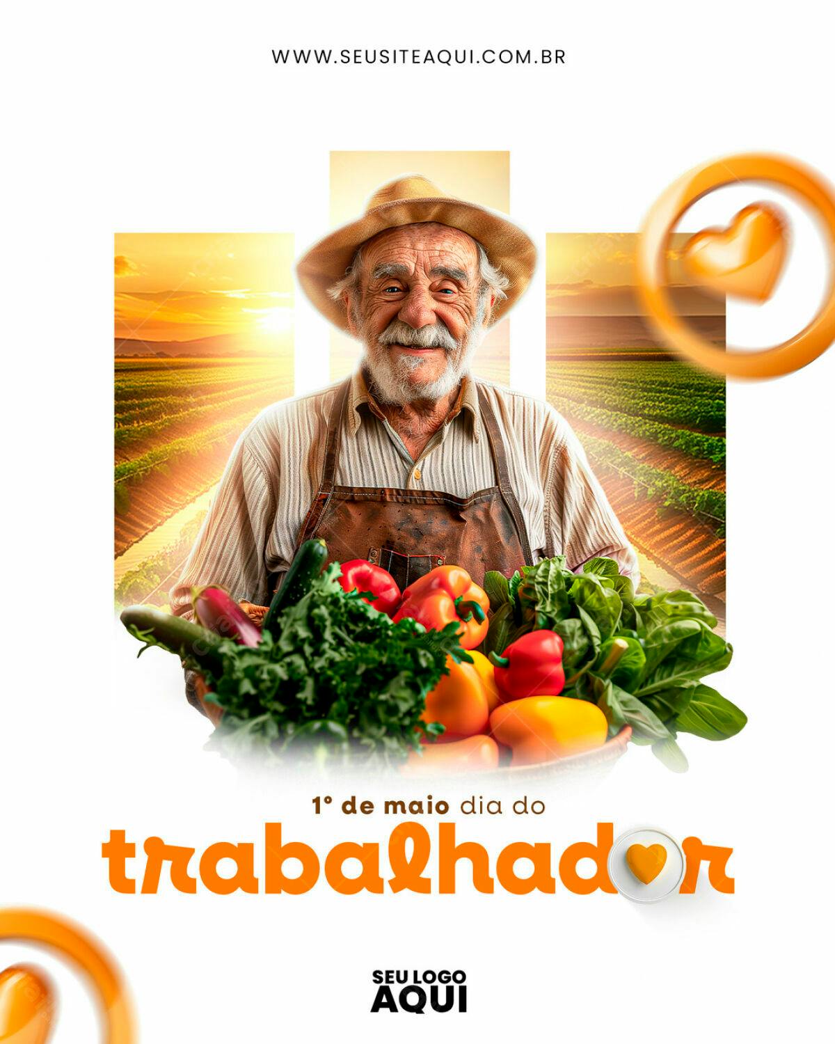 Flyer Dia do Trabalhador PSD Editável