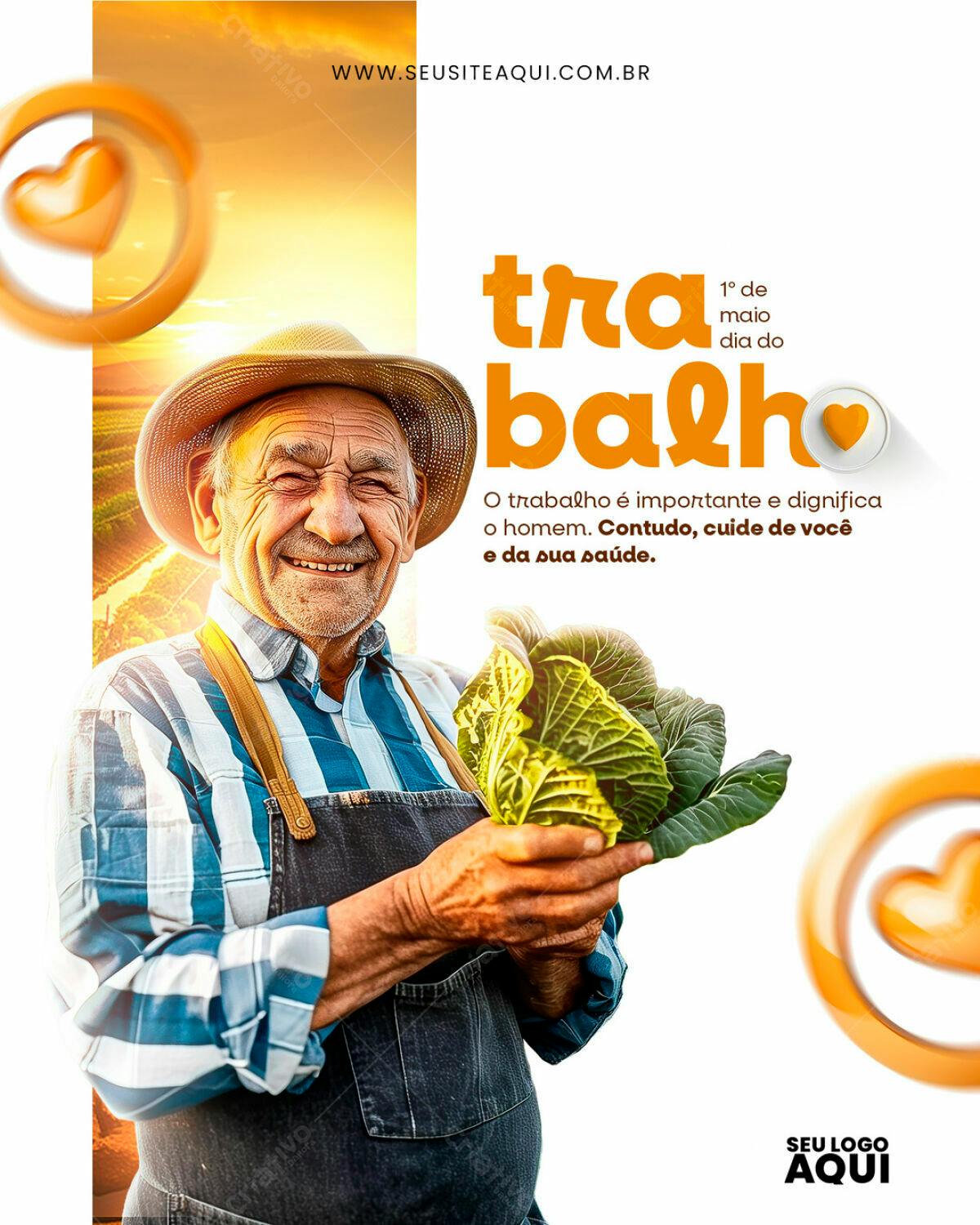 Flyer Dia do Trabalho PSD Editável