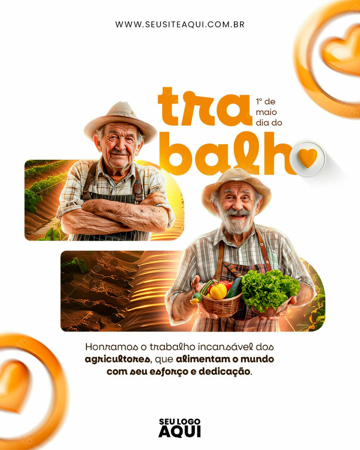 Flyer Dia do Trabalho PSD Editável