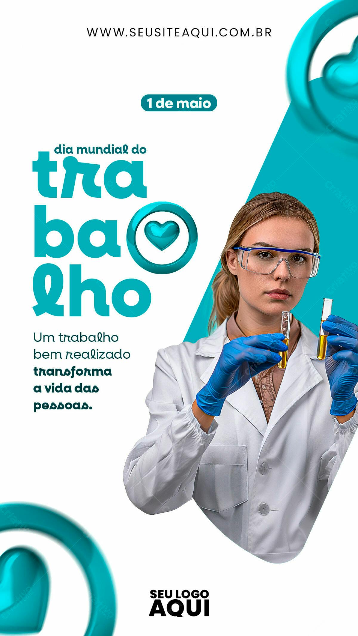 Flyer Dia do Trabalho PSD Editável
