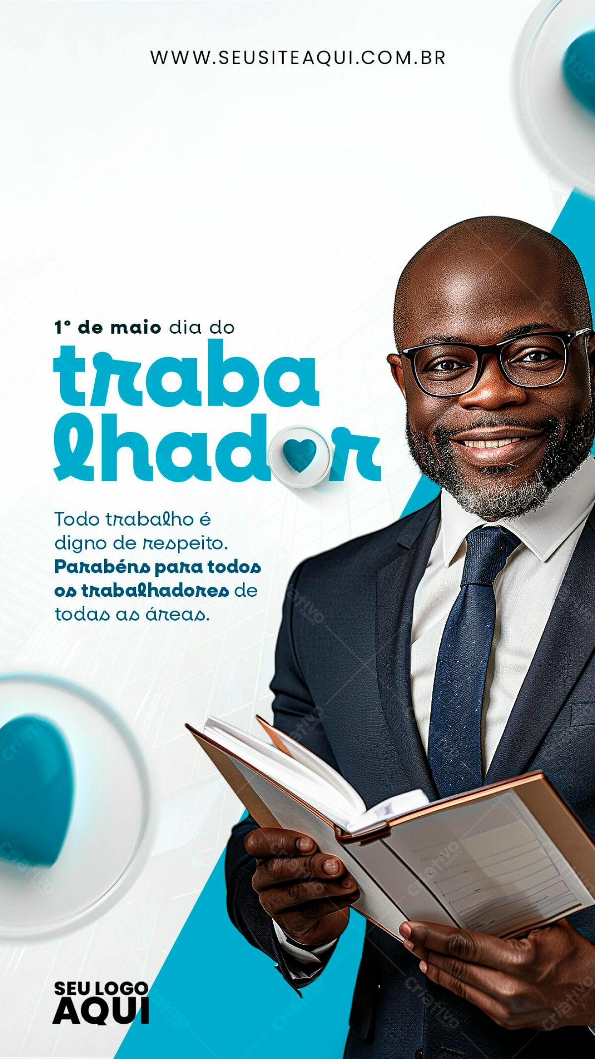 Flyer Dia do Trabalhador PSD Editável