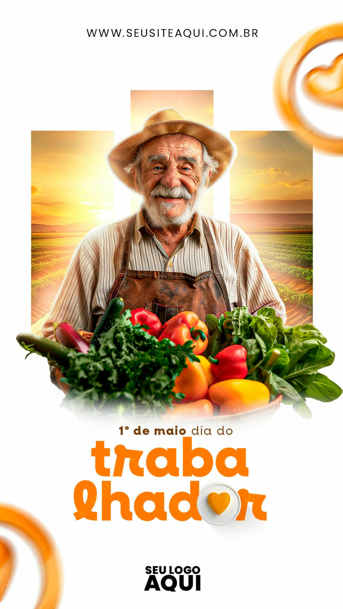 Flyer Dia do Trabalhador PSD Editável