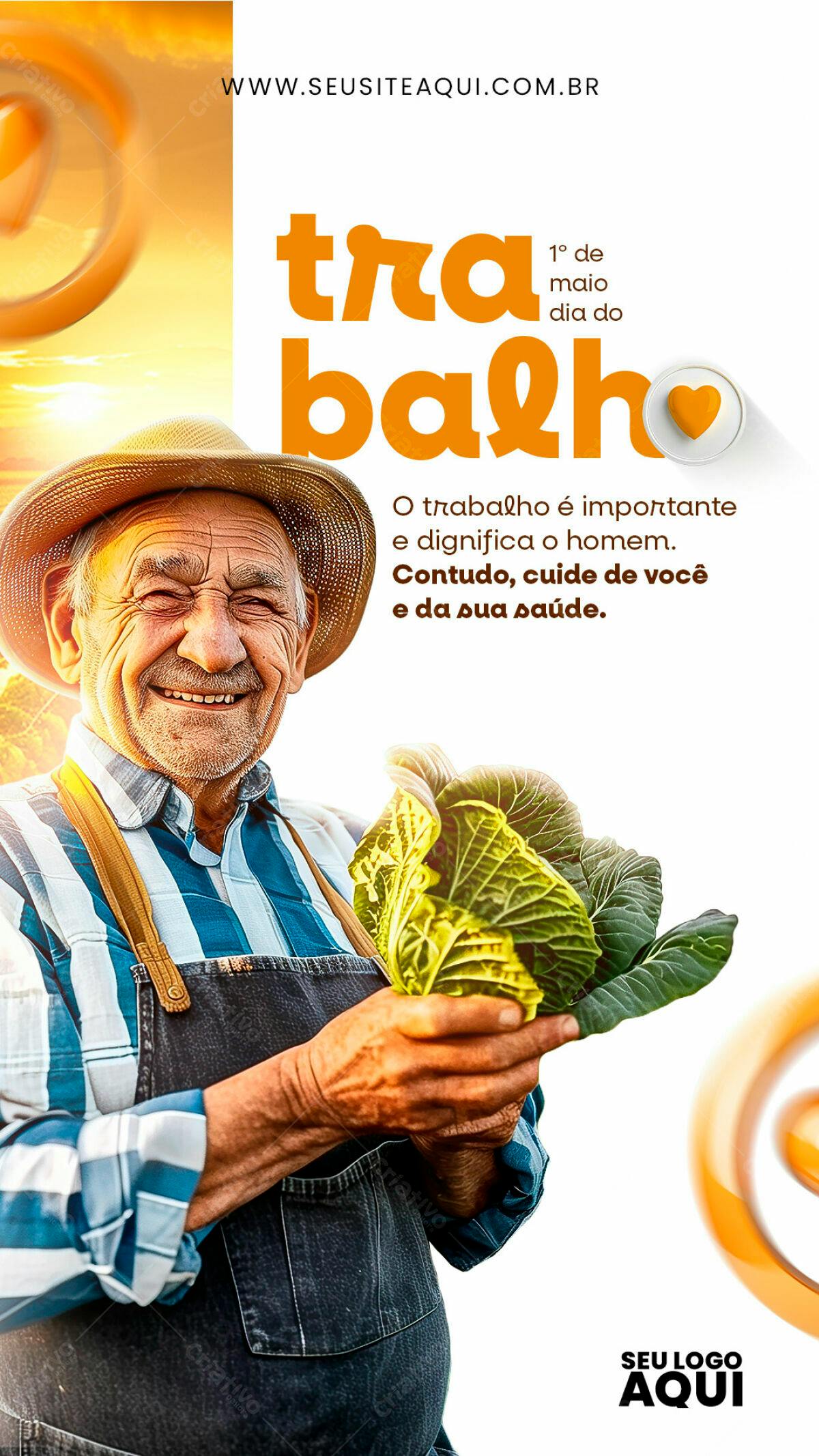 Flyer Dia do Trabalho PSD Editável