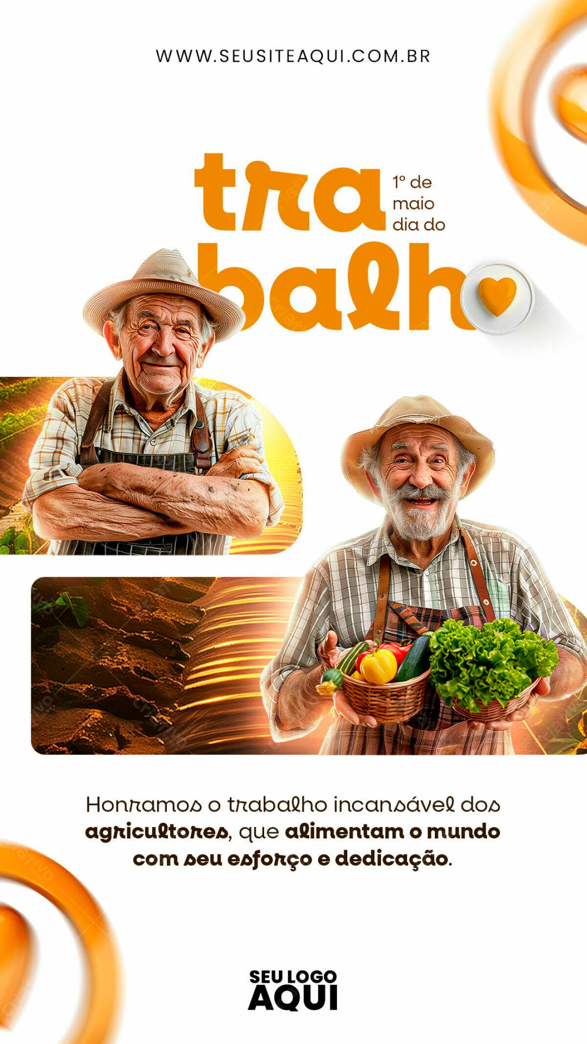 Flyer Dia do Trabalho PSD Editável