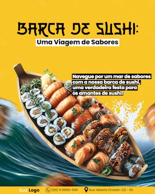 Barca de sushi feed