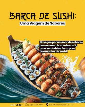 Barca de sushi feed