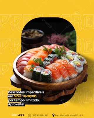 Promoção sushi feed