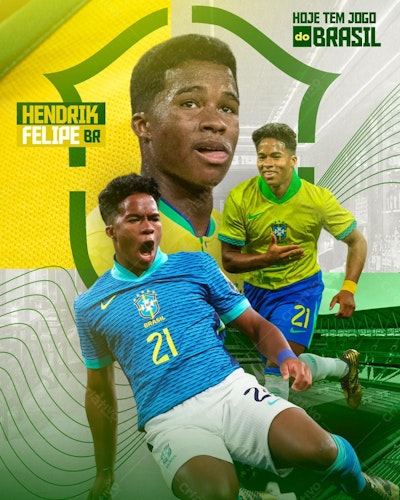 Flyer Jogo do Brasil PSD Editável