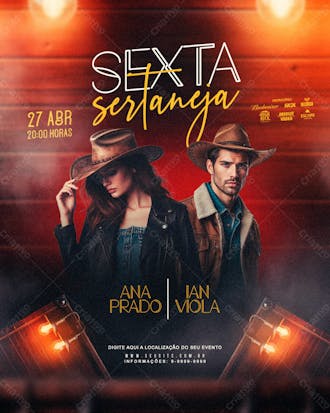 Sexta sertaneja evento sertanejo feed