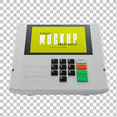 Mockup Novo Modelo De Urna Eletrônica Do Brasil Em 3D Votação Vote Presidente Vereador Prefeito Confirma Fundo Transparente A