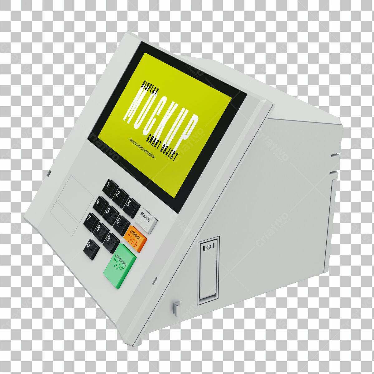 Mockup de Máquina de Votação PSD Editável