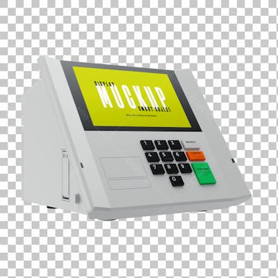 Mockup Novo Modelo De Urna Eletrônica Do Brasil Em 3D Votação Vote Presidente Vereador Prefeito Confirma Fundo Transparente F
