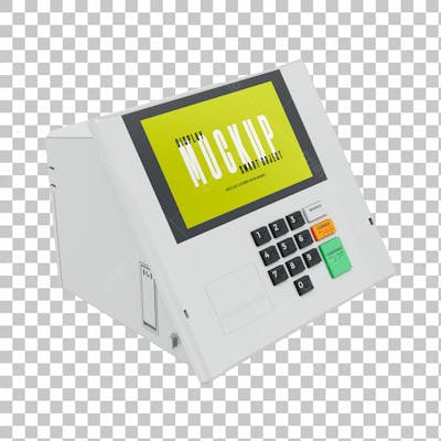 Mockup Novo Modelo De Urna Eletrônica Do Brasil Em 3D Votação Vote Presidente Vereador Prefeito Confirma Fundo Transparente H