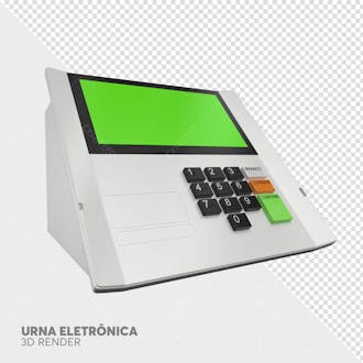 Urna eletrônica do brasil em 3d votação