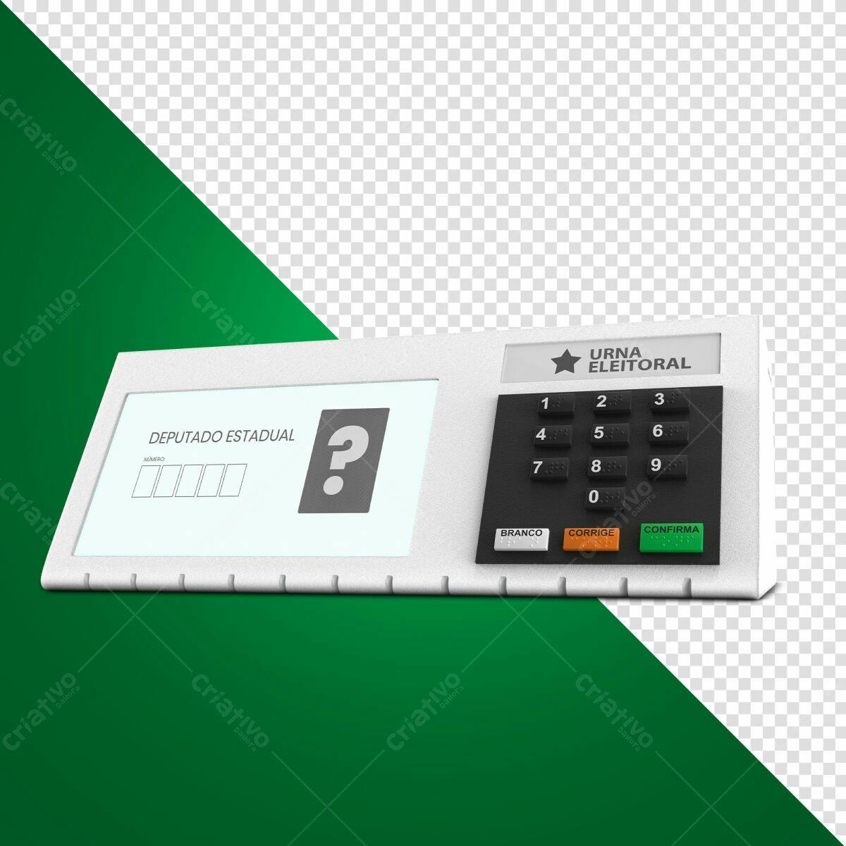 Mockup Urna Eletrônica Eleições PSD Editável