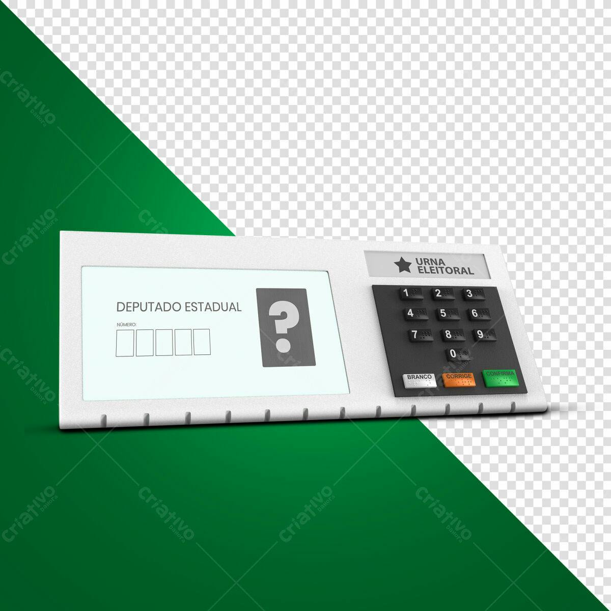 PSD Urna Eleitoral para Eleições Estaduais Editável