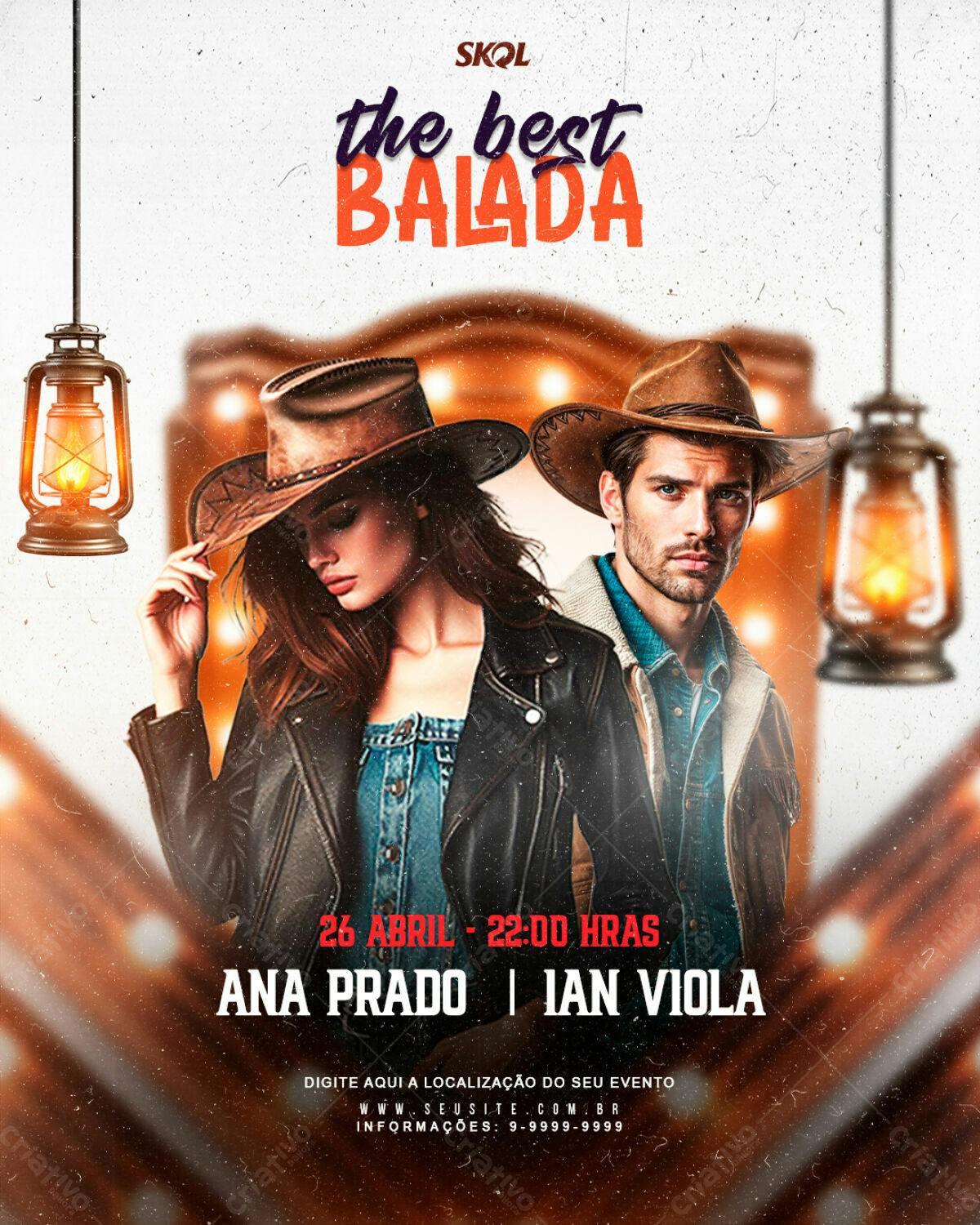 Flyer para Festa Country PSD Editável
