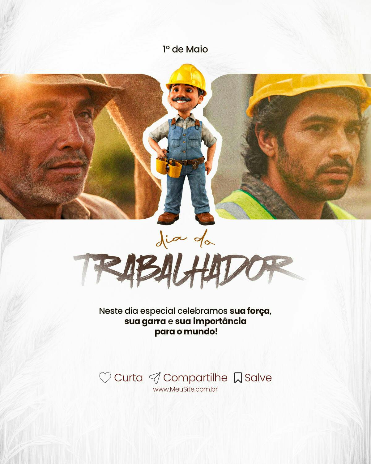 Flyer Dia do Trabalhador PSD Editável