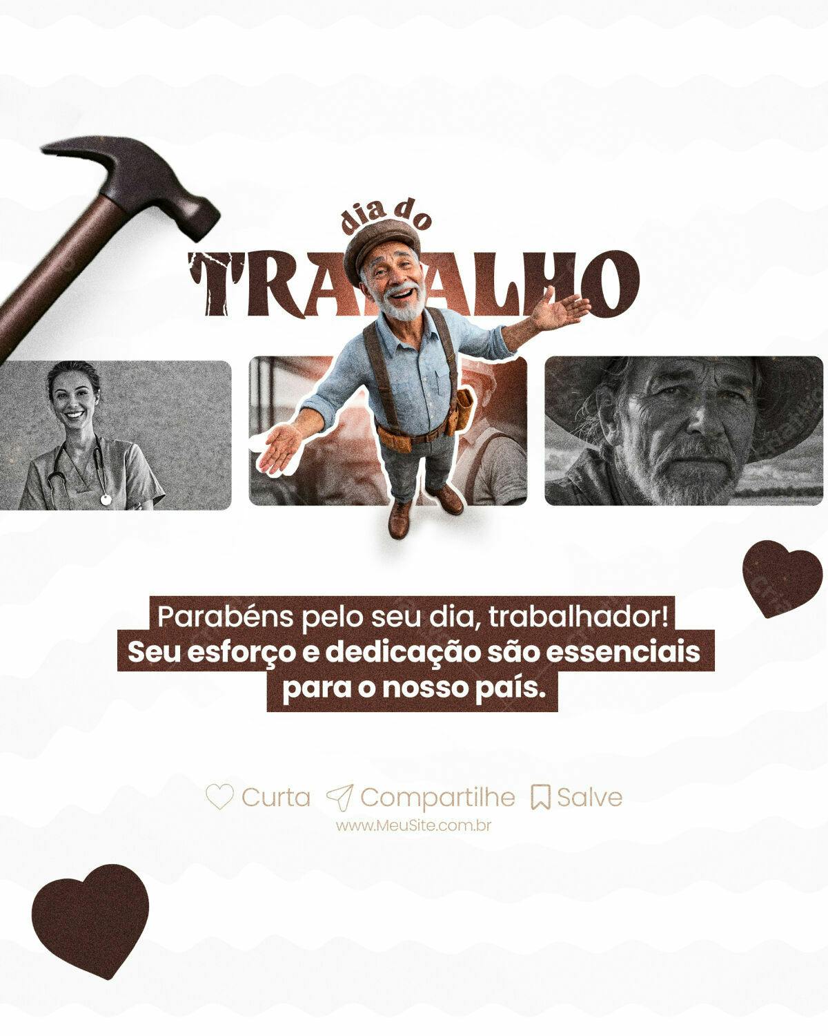 Postagem Dia do Trabalho PSD Editável